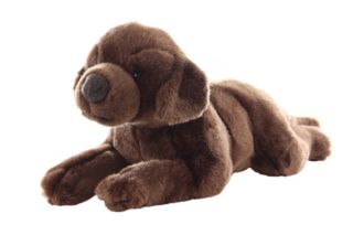 Obrázek z Pes labrador hnědý ležící plyš 40cm ECO-FRIENDLY 